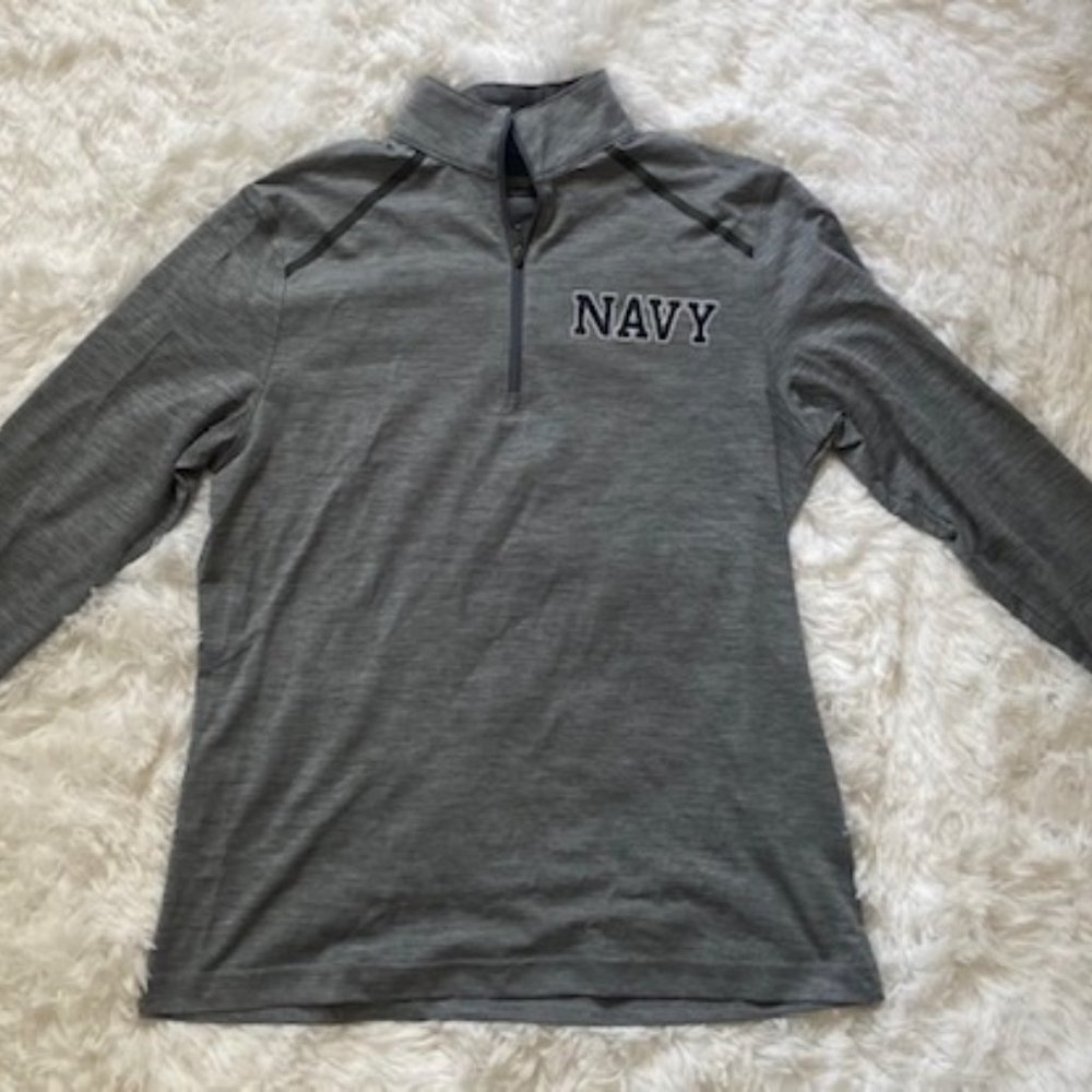 Paragon Ladies "Navy" quarter zip, dry fit, blue, size medium
